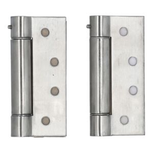 Union 2-Piece Single Action Spring Hinges Silver Union 2-Piece Single Action Spring Hinges Silver
